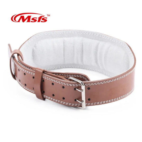 Leather Weightlifting Belt Gym - Mike's Gear 