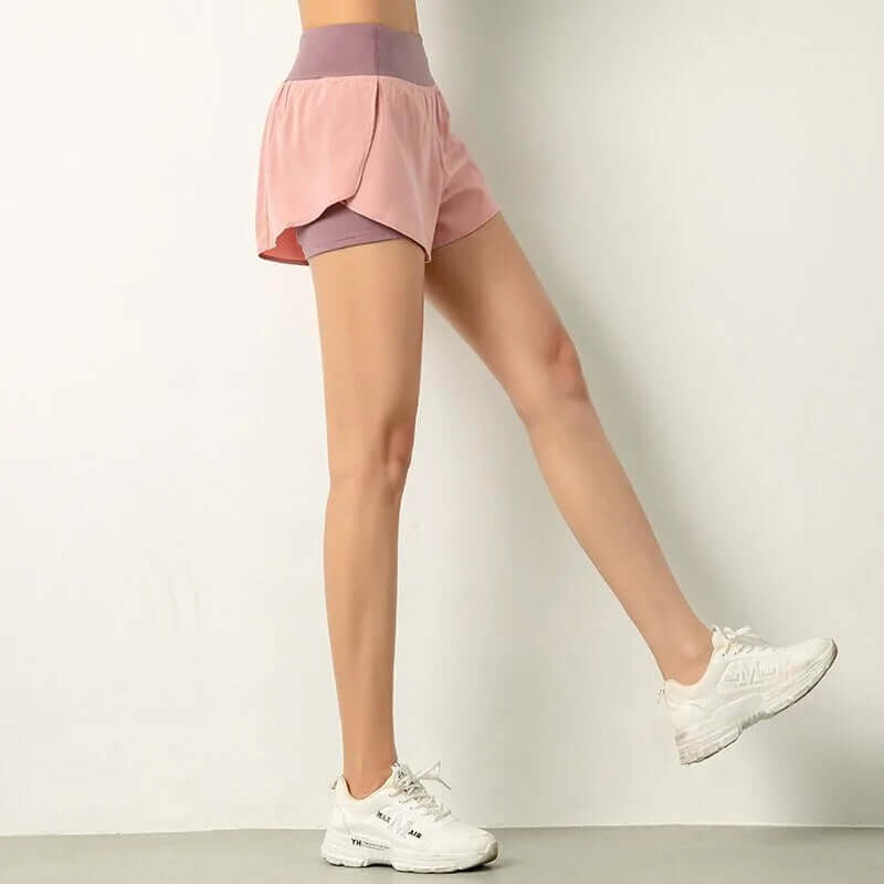 Women Gym Double Shorts - Mike's Gear 