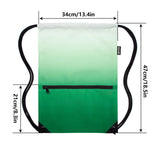 HOLYLUCK Drawstring Backpack Bag Sport Gym Sackpack Gradient Green - Mike's Gear 