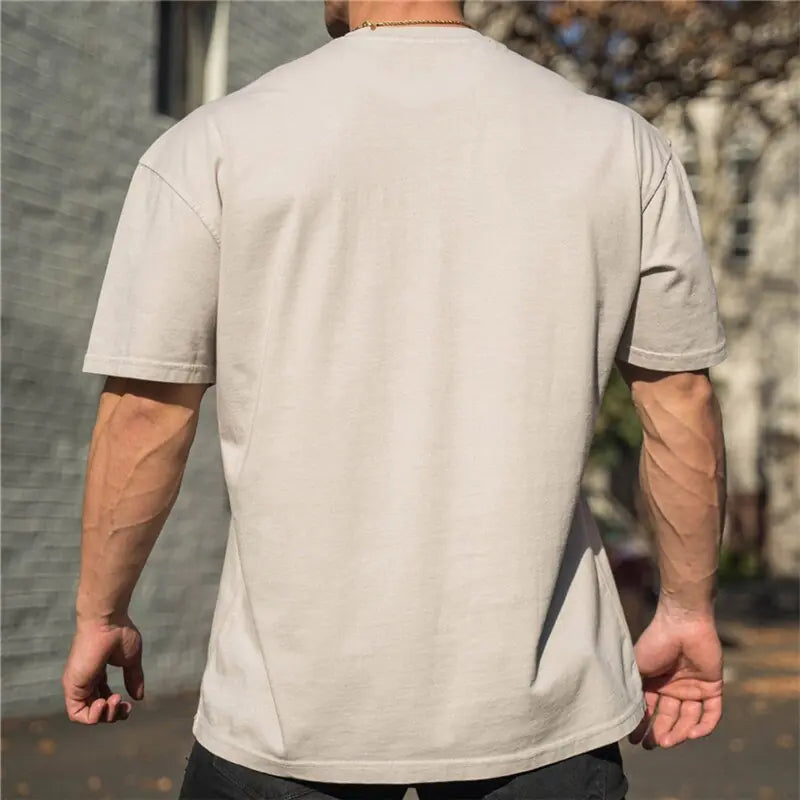 Men Gym Workout Fitness Cotton - Mike's Gear 