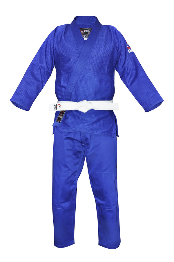 Fuji Single Weave Judo Gi Uniform - Kids & Adults Cotton Training Gi for Judo and Karate Size 3 Blue