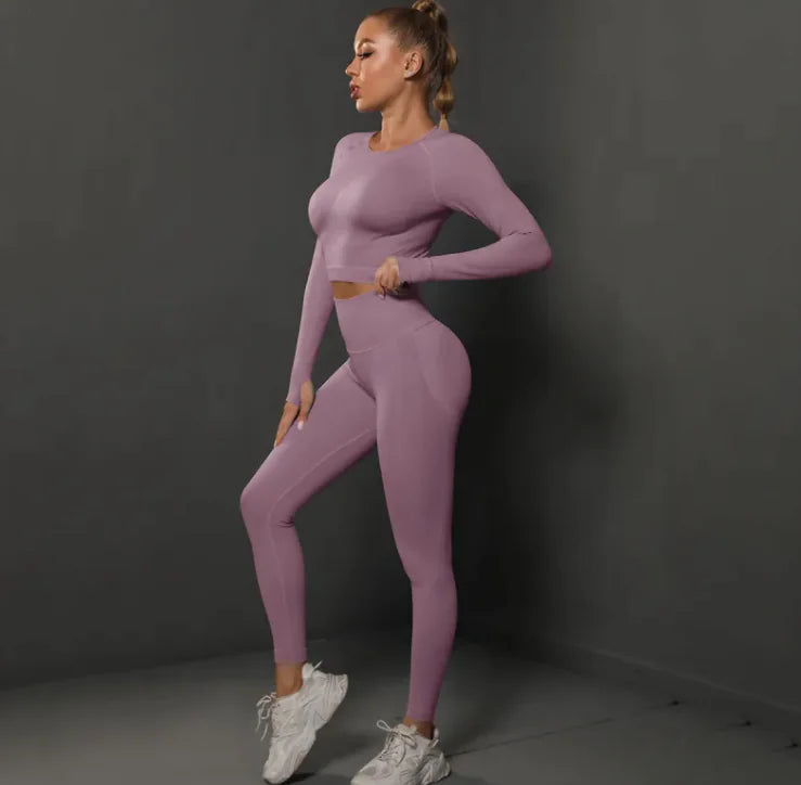 Knitted Yoga Pants Suit