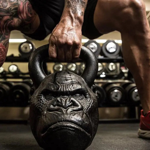 Monkey Head Kettlebell - Solid Cast Iron Home Gym