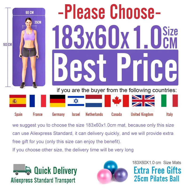 Non-Slip Fitness Mat Gym - Mike's Gear 