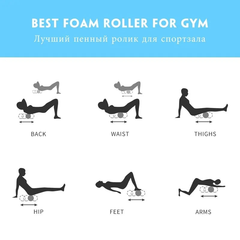 Fitness Foam Roller Set: Yoga Column & Soft Yoga Block - Mike's Gear 