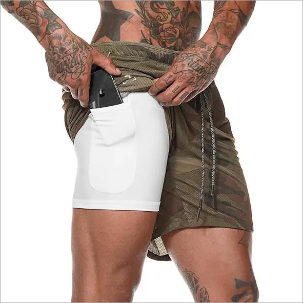 Running Shorts Double Outdoor Sportswear - Mike's Gear 