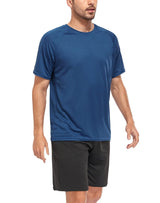 5 Pack Mesh Workout Shirts for Men Dry Fit Gym Shirts Quick Dry Athletic Short Sleeve T-Shirt Moisture Wicking X-Large 1 Black 1 Gray 1 White 1 Blue 1 Green - Mike's Gear 