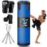 YORWHIN 2.7FT Kids Punching Bag Set Oxford Boxing Bag for Kids Hanging Punching Bag with 6OZ Gloves Heavy Boxing Bag Kit for Youth Boxing MMA Kickboxing Karate Muay Thai Training Equipment