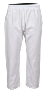 Karate Trousers Martial Arts Karate Pants Student Cotton GI Aikido Kids Pant Kung Fu Adults Kimono Trousers (White 7-200)