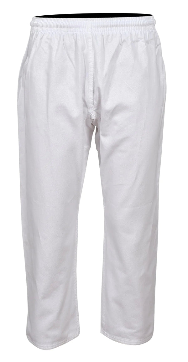 Karate Trousers Martial Arts Karate Pants Student Cotton GI Aikido Kids Pant Kung Fu Adults Kimono Trousers (White 7-200)