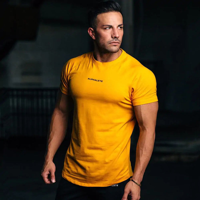 Men Fitted Gym T-Shirt - Mike's Gear 