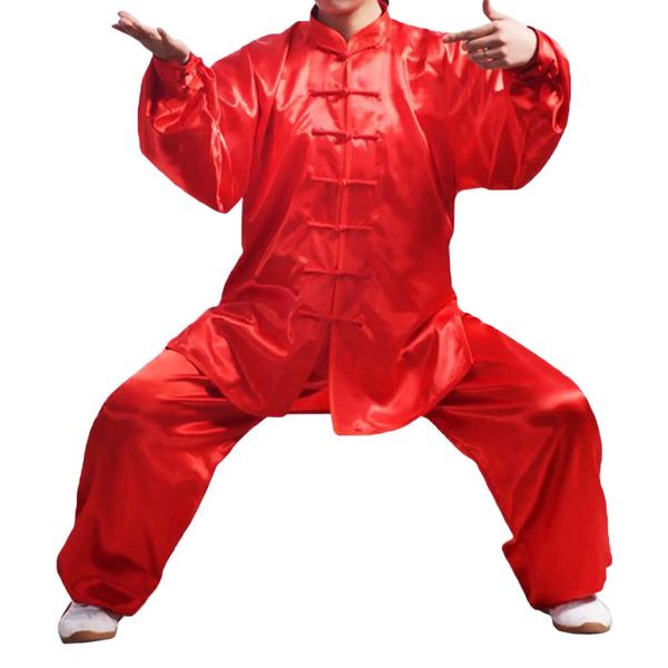 Andux Chinese Traditional Tai Chi Uniforms Kung Fu Clothing Unisex SS-TJF01 (Red XL)