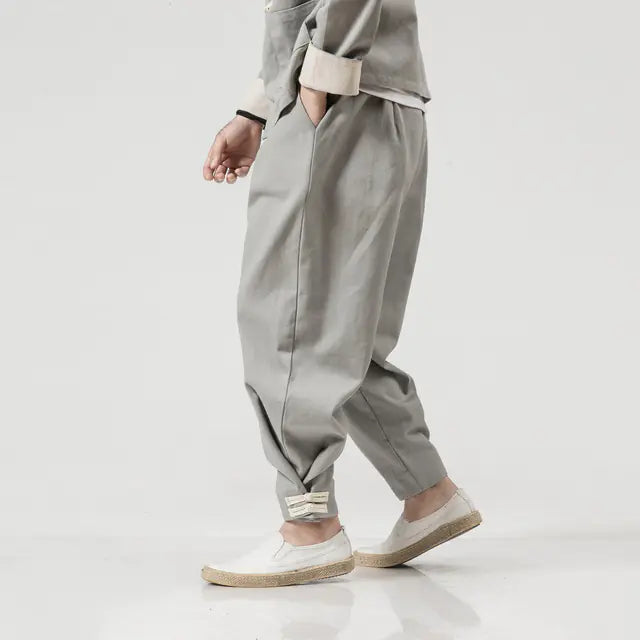 Men's Chinese Style Kung Fu Jacket with Pants and T-Shirt