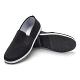 Tai Chi ShoesChinese Traditional Canvas Kung Fu Shoes Martial Arts Old Beijing Shoes Black Rubber Sole Unisex Size Men 5/Women 6.5