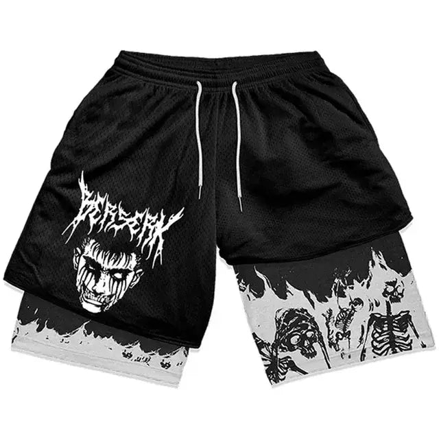 Y2K Men’s Anime Gym Shorts - Mike's Gear 