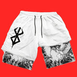 Y2K Men’s Anime Gym Shorts - Mike's Gear 