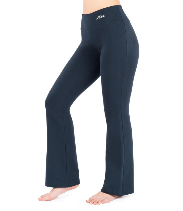 Nirlon Womens Bootcut Yoga Pants - Flare Leggings Yoga Pants Women Soft & Breathable Womens Yoga Pants Flared Leggings Regular & Plus Size Yoga Pants for Women Wide Leg (2XL 30" Inseam Graphite) - Mike's Gear 