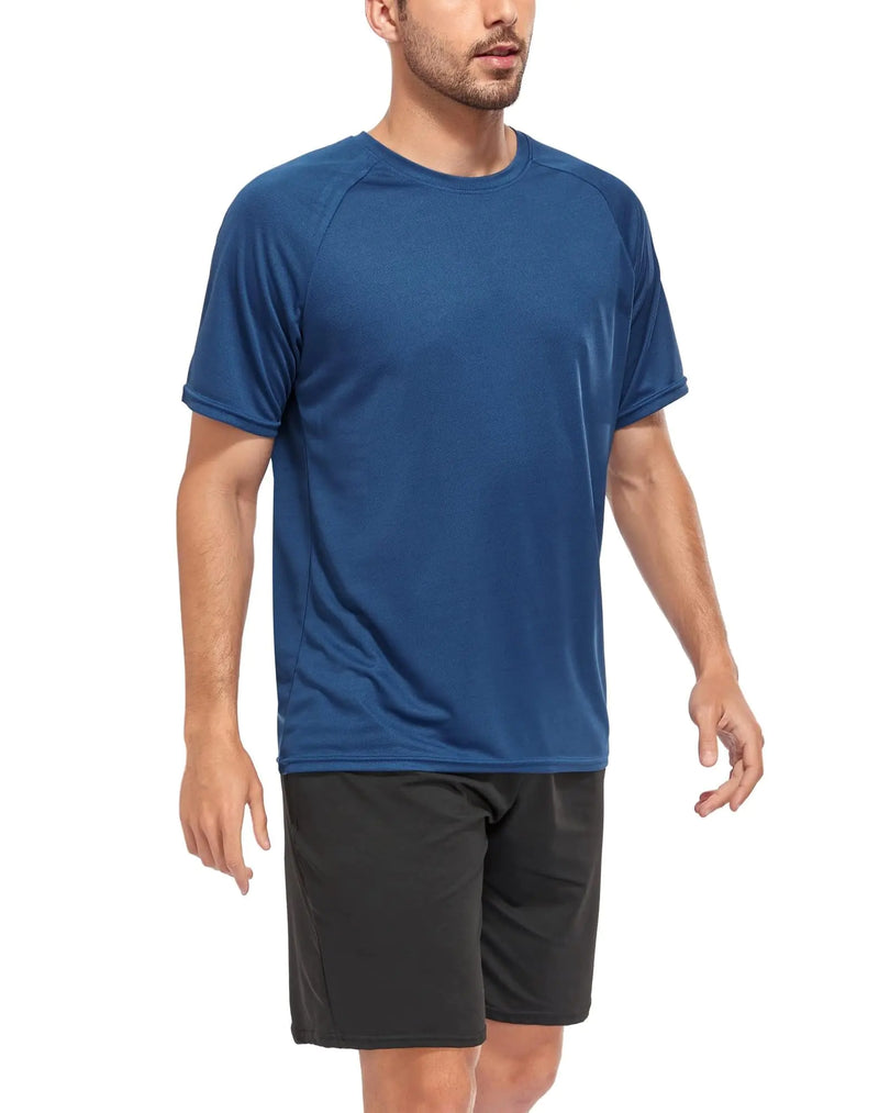 5 Pack Mesh Workout Shirts for Men Dry Fit Gym Shirts Quick Dry Athletic Short Sleeve T-Shirt Moisture Wicking X-Large 1 Black 1 Gray 1 White 1 Blue 1 Green - Mike's Gear 