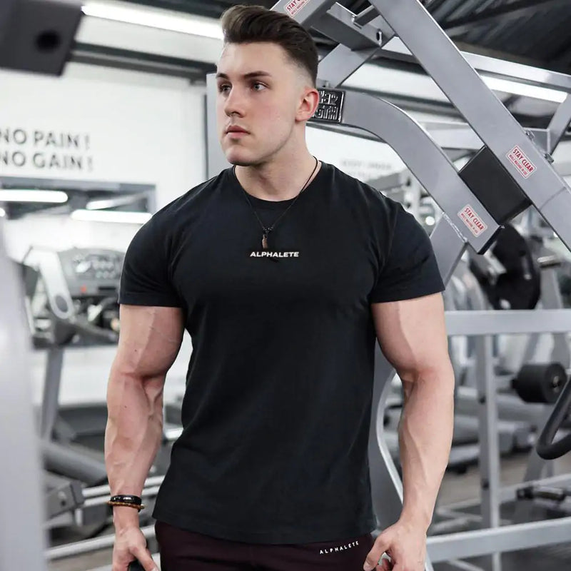 Men Fitted Gym T-Shirt - Mike's Gear 