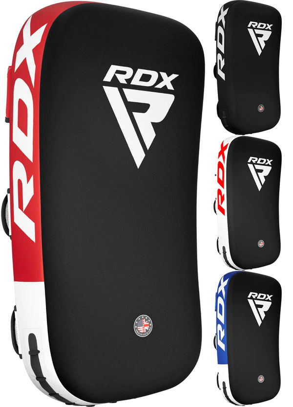 RDX Muay Thai Pad for Training Curved Kickboxing Kicking Strike Shield Coaching Kick Boxing MMA Martial Arts Karate Taekwondo Punching Foot Knee and Elbow Target (One Pad Only)