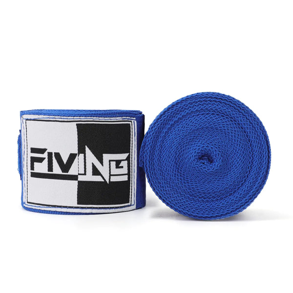 FIVING Boxing Hand Wraps Inner Gloves for Men Women 180 Inch Elasticated Thumb Loop Bandages Wrist Wrap Protection Muay Thai MMA Kickboxing Martial Arts Punching Bag Training (Blue)