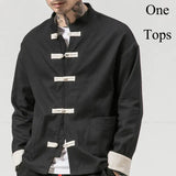 Men's Chinese Style Kung Fu Jacket with Pants and T-Shirt
