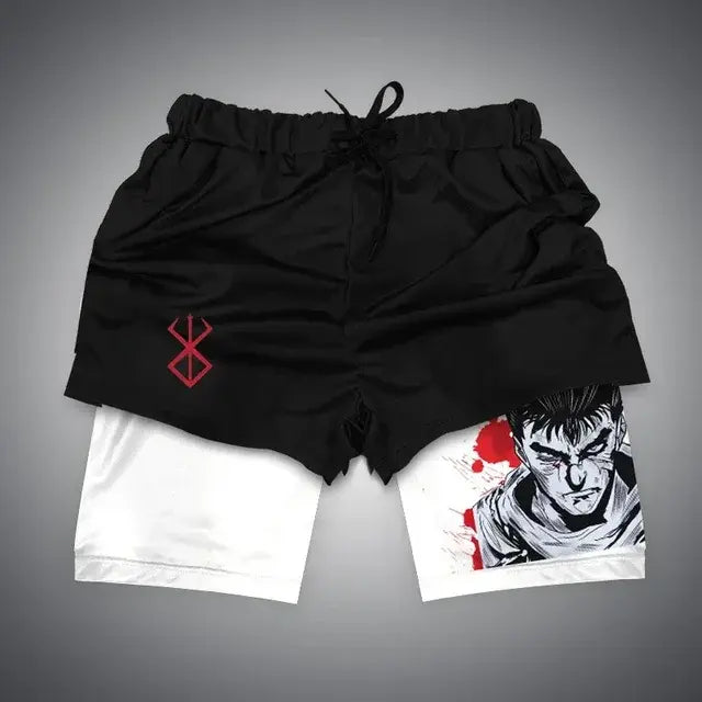 Y2K Men’s Anime Gym Shorts - Mike's Gear 