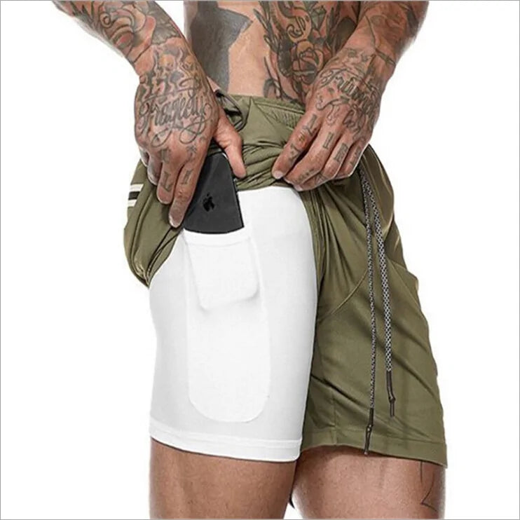 Running Shorts Double Outdoor Sportswear - Mike's Gear 