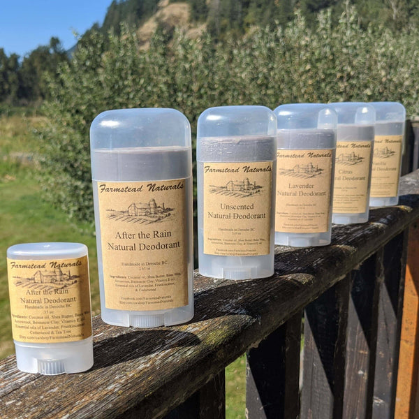 Natural Deodorant - Aluminum Free - Farmstead Naturals: After the Rain / 2.65oz - Mike's Gear 