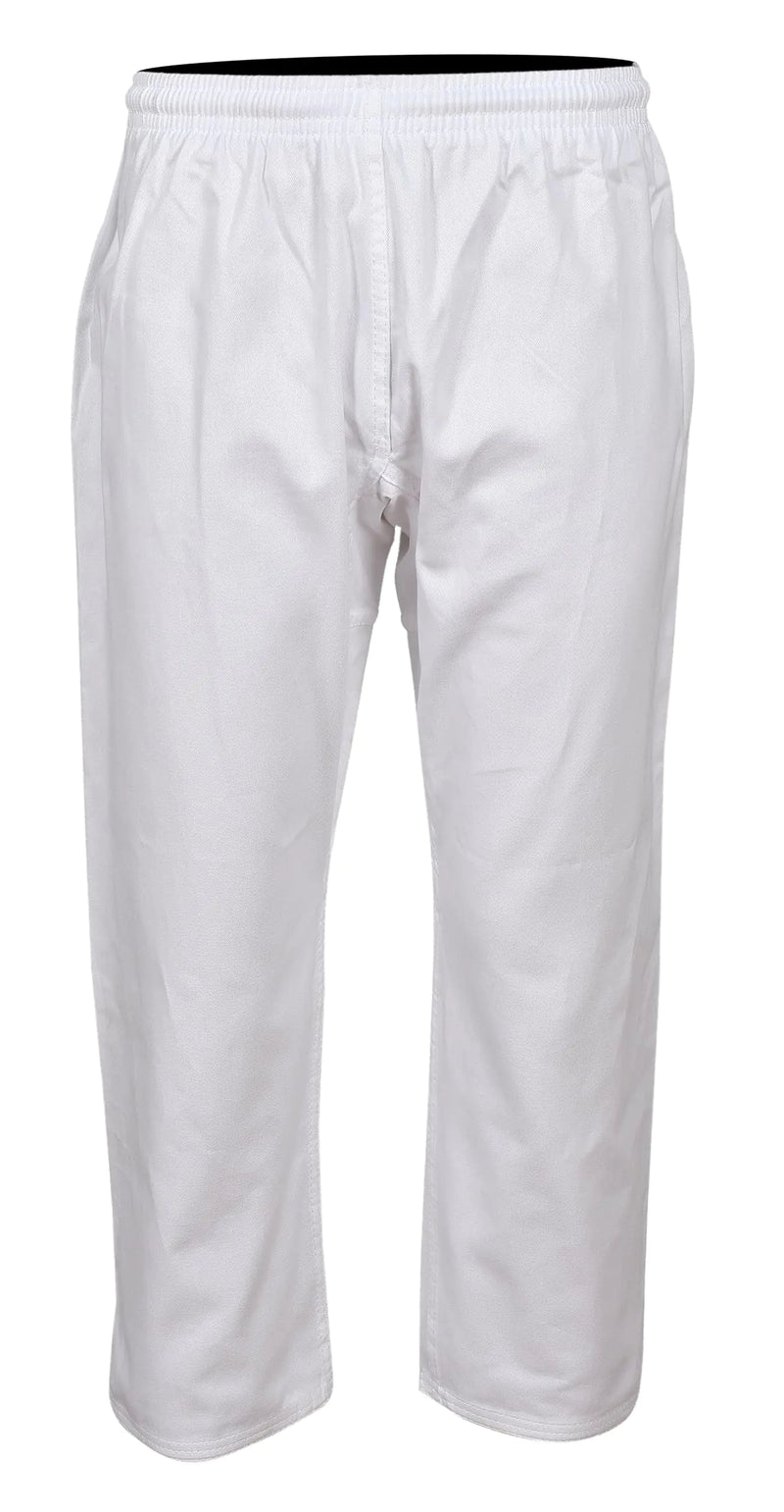 Karate Trousers Martial Arts Karate Pants Student Cotton GI Aikido Kids Pant Kung Fu Adults Kimono Trousers (White 7-200)