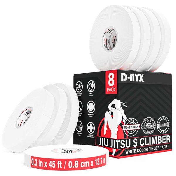 Finger Tape Athletic Sports Wrap White 0.3 inch or 1.5 inch Rock Climbing BJJ Jiu Jitsu MMA Grappling Martial Arts Volleyball Weight Training Wrestling Hand Tape (0.3 inch)