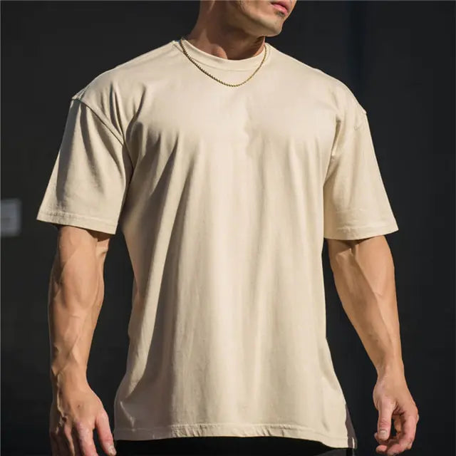 Men Gym Workout Fitness Cotton - Mike's Gear 