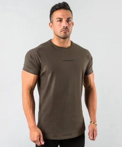 Men Fitted Gym T-Shirt - Mike's Gear 
