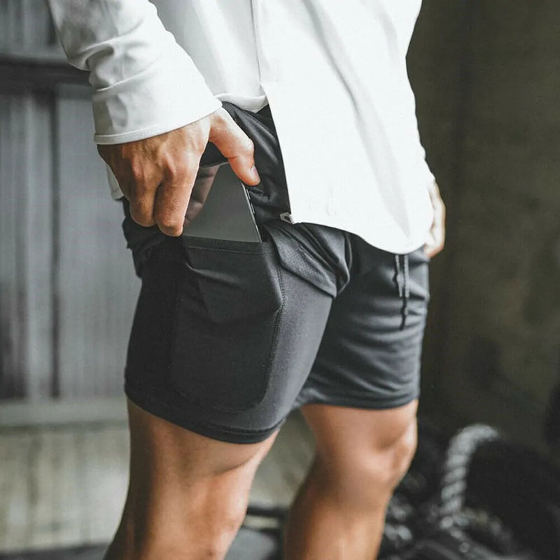 Running Shorts Double Outdoor Sportswear - Mike's Gear 