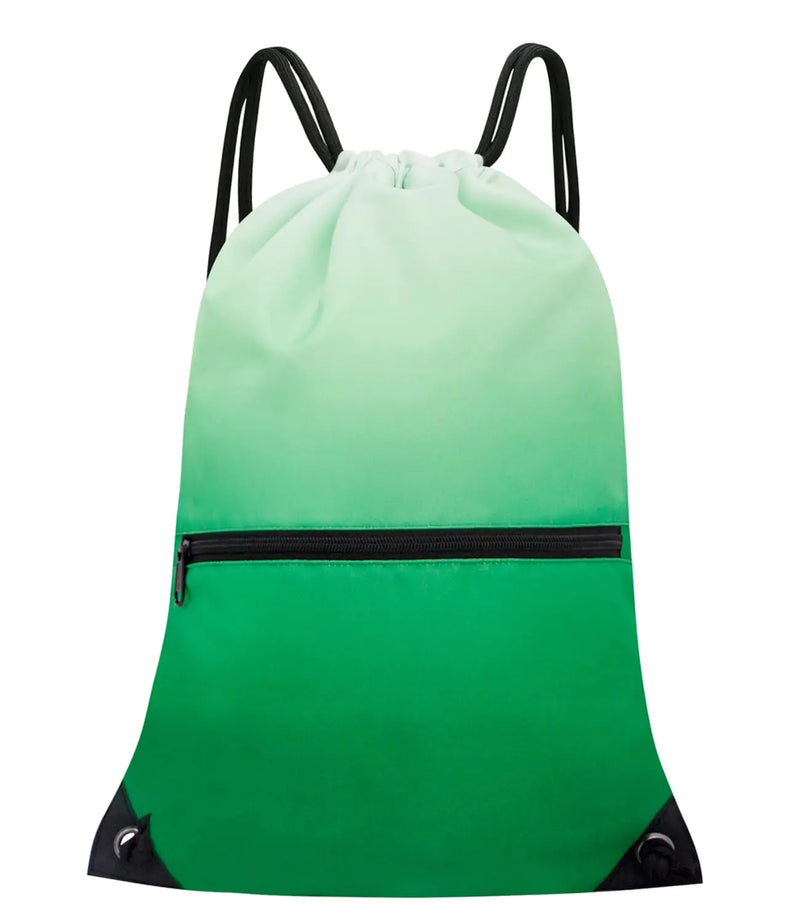 HOLYLUCK Drawstring Backpack Bag Sport Gym Sackpack Gradient Green - Mike's Gear 