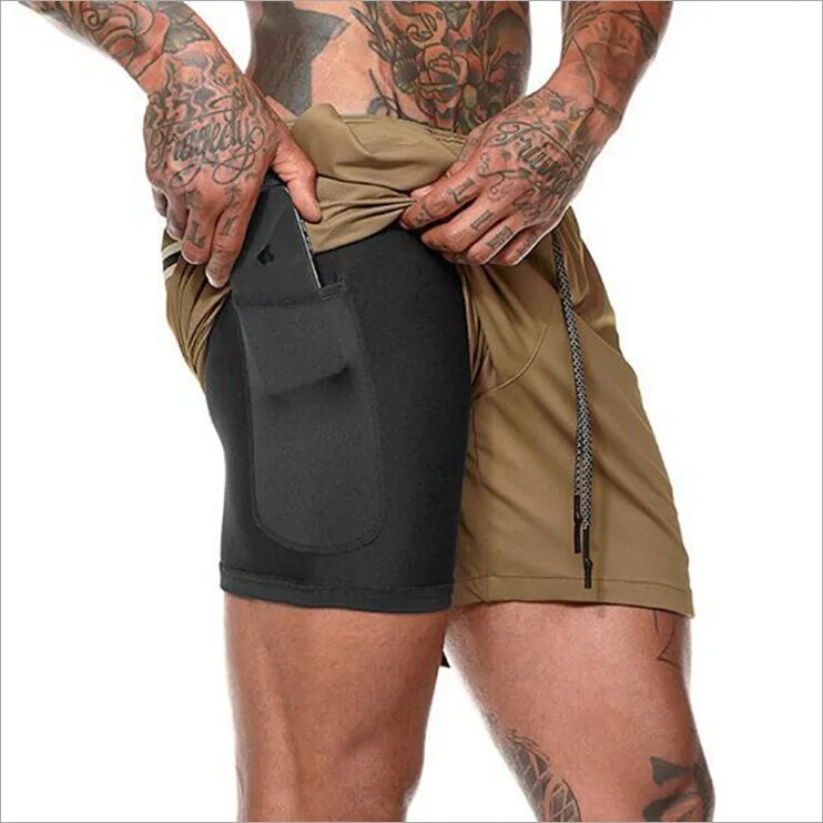 Running Shorts Double Outdoor Sportswear - Mike's Gear 