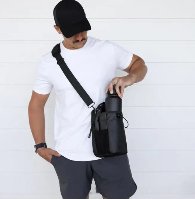 Crossbody Gym Bag Bottle Holder