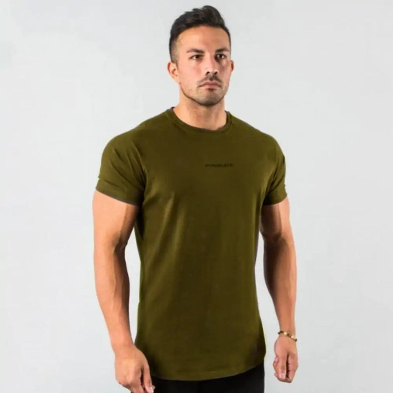 Men Fitted Gym T-Shirt - Mike's Gear 
