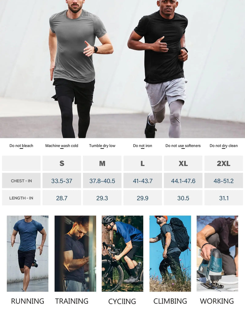 5 Pack Mesh Workout Shirts for Men Dry Fit Gym Shirts Quick Dry Athletic Short Sleeve T-Shirt Moisture Wicking X-Large 1 Black 1 Gray 1 White 1 Blue 1 Green - Mike's Gear 