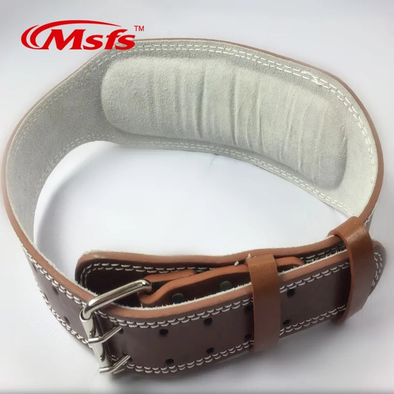 Leather Weightlifting Belt Gym - Mike's Gear 