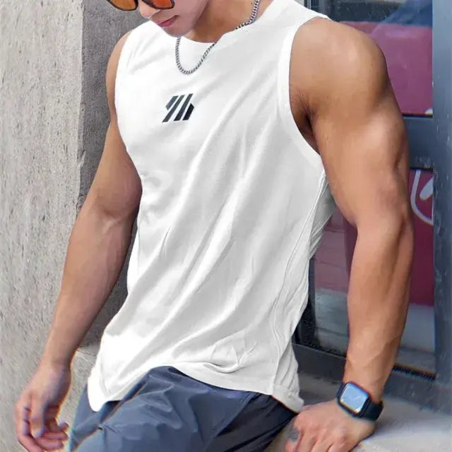 2023 newest Summer Gym Vest High Quality mesh Shirt Sleeveless T-shirts