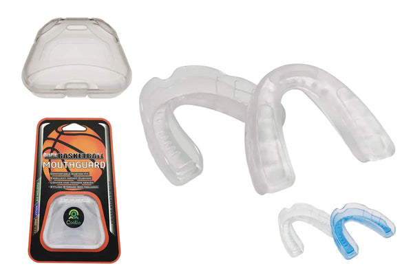 COOLLO SPORTS Boil and Bite Mouth Guard BB Custom Fit Sport Mouthpiece for Basketball Karate Martial Arts Wrestling MMA (Free Case Included!) -Adult Size (Adult -Ages 11 & Above All Trans.)